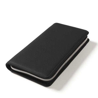 Leatherology Zippered Travel Wallet & Passport Holder - Black Onyx - color: Black Onyx