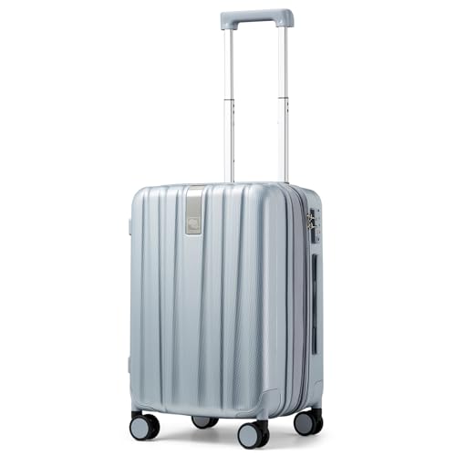 Hanke 20 Inch Expandable Carry on Luggage 22x14x9 Airline Approved - color: Grey, size: 20 Inch EXT