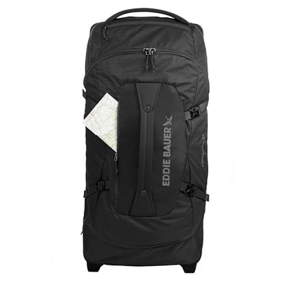 Eddie Bauer Expedition Rolling Duffel Bag with Wheels - Black, 34" - color: Black, size: 34" (Check-In)