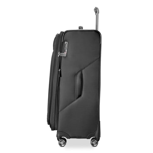 Ricardo Beverly Hills Avalon Softside Medium Check-In Luggage Made with Sustainable 100% Recycled PET (rPET), Lightweight, Eco-Friendly Travel, Expandable, Dual Spinner Wheels, Black, 28-inch - color: Black, size: 28-inch