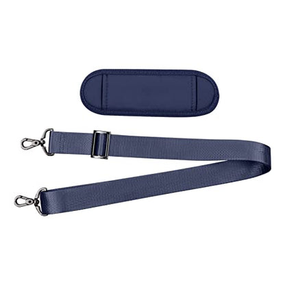 MOSISO 56 inch Shoulder Strap, Adjustable Soft Universal Non-Slip Strap - color: Navy Blue
