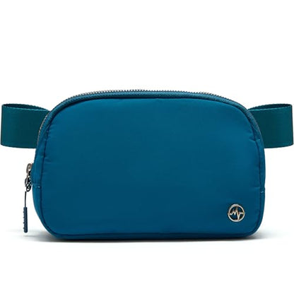 Pander Unisex Belt Bag Fanny Pack for Women with Adjustable Strap, Small Waist Pouch for Workout Running Traveling Hiking - color: Ocean Blue