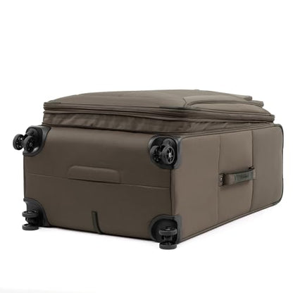 Travelpro Tourlite Softside 29" Expandable Luggage with 4 Spinner Wheels, Lightweight Suitcase, Checked Large, Espresso Brown - color: Espresso, size: Checked-Large 29-Inch