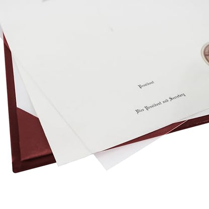 GraduationMall 8.5"x11" Smooth Padded Diploma Cover Certificate Holder Maroon,48-Packs - color: Maroon, size: 48 Packs