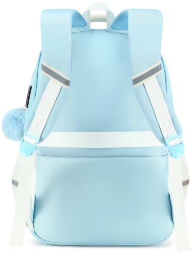 Hey Yoo Back to School Backpack for Girls Backpack with Lunch Box Kids Backpack for School Backpacks for Girls Teens Bookbag (Blue) - color: Blue