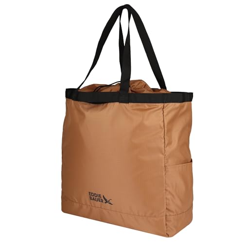 Eddie Bauer Stowaway Packable Tote Bag - color: Tobacco