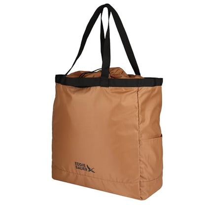 Eddie Bauer Stowaway Packable Tote Bag - color: Tobacco