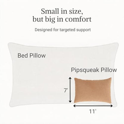 Pipsqueak Travel Pillow - Small, Mini, Tiny - 11 x 7 in, Microfiber - color: Khaki, size: 1 Pack, style: Non-Personalized