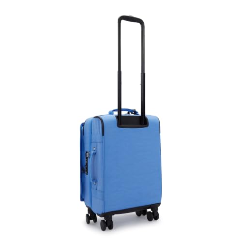Kipling Women's Spontaneous Small Softside Spinner Wheel Luggage, Integrated TSA Accepted Lock - color: Cocktail Blue