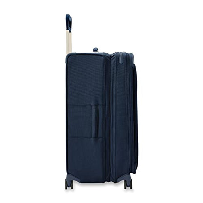 Briggs & Riley Baseline Extra Large Expandable Softside Spinner, Navy - color: Navy, size: 31" Checked