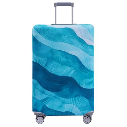 Travelkin 여행 가방 Tsa 승인 여행 가방 커버 프로텍터, Blue Wave. - color: Blue Wave., size: L(26-28inch suitcase)