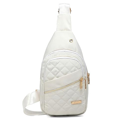 AOSTIHOT Small Crossbody Bags Sling Bag for Women Men, Casual Sling Backpack Cross Body Travel Hiking Backpack - color: C Beige