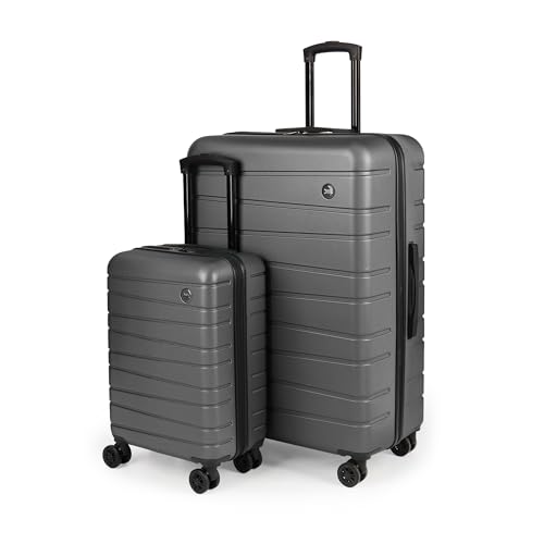 2-Piece Set(20/30in),Carry on Luggage w/Wheels,NO LOCK - color: Grey, size: 2-Piece Set (20"/30'')