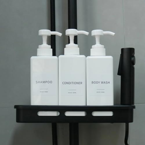 Shampoo and Conditioner Dispenser for Bathroom, Shower Soap Bottles White - color: White