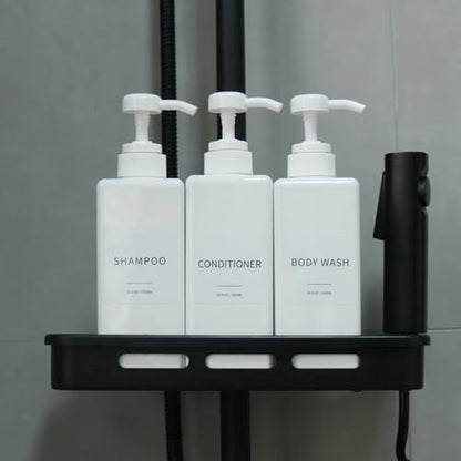 Shampoo and Conditioner Dispenser for Bathroom, Shower Soap Bottles White - color: White