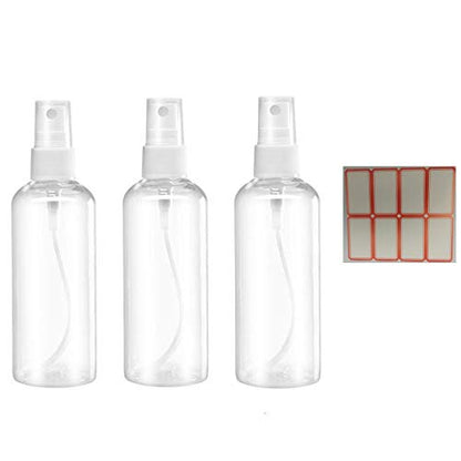 ZALUJMUS 50ml Mini Empty Travel Spray Bottles with Labels, Set of 3, 50ml