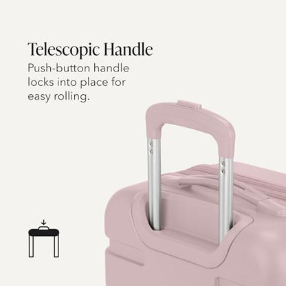 SWISSGEAR Signature Hardside Expandable Carry-On Spinner Luggage, ABS Construction, TSA-Friendly Lock, and Built-In Cupholder, Pink, 19-Inch - color: Pink, size: Carry-On 19-Inch