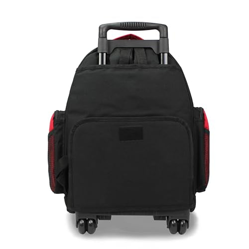 World Traveler Transworld 22-Inch Carry-On Rolling Backpack - Red - color: Red
