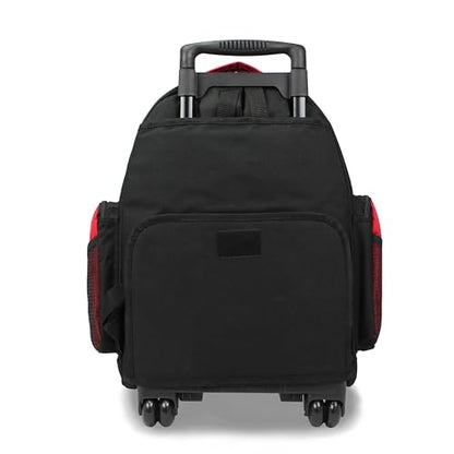 World Traveler Transworld 22-Inch Carry-On Rolling Backpack - Red - color: Red