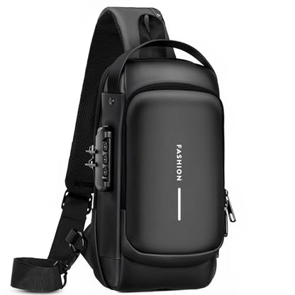 Rcrirth Sling Bag for Women | Anti-theft Crossbody Shoulder Chest Bag,Black - color: Black