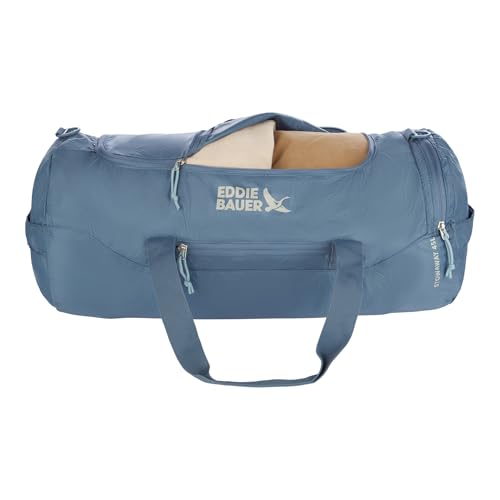 Eddie Bauer Stowaway Packable Duffel Bag | Travel | Foldable | Lightweight | Durable | Ripstop Polyester, 45L, Tile Blue - color: Tile Blue