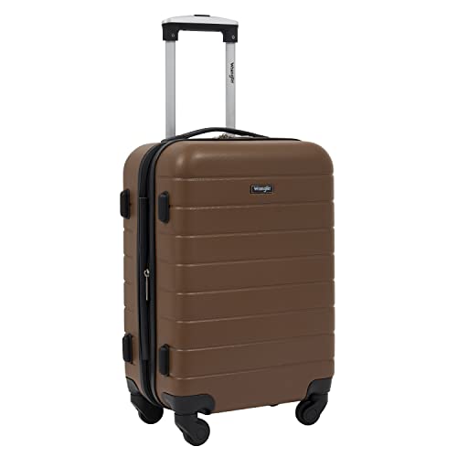 Wrangler Smart Spinner Hardside Luggage, 22-Inch Carry-On, Toffee - color: Toffee, size: Carry-On Only