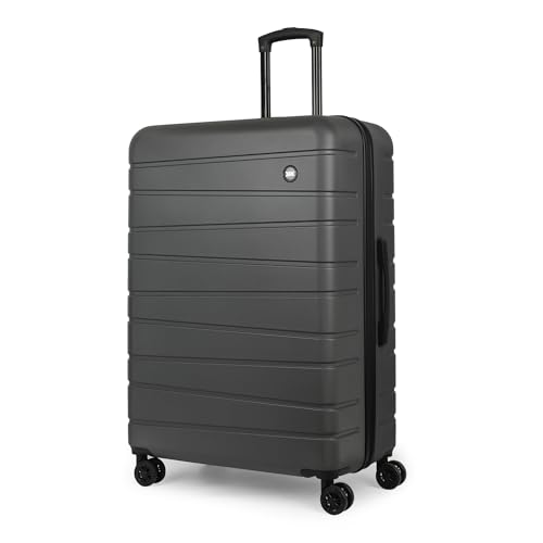 30" Luggage,Hardshell Suitcase w/4 Spinner Wheels,NO LOCK - color: Grey, size: Checked-Large 30-Inch