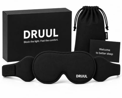 Blackout Sleep Mask with Ear Covers for Travel & Everyday Rest