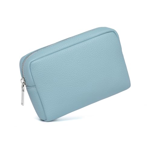 Makeup Bag for Purse Travel Cosmetic Bag (PU Phthalocyanine blue) - color: Phthalocyanine blue
