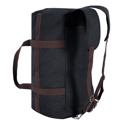 Large Canva Travel Duffle Bag Heavy Duty - color: Dark Grey