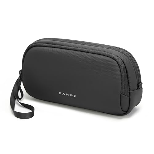 BANGE Travel Cable Organizer Pouch，Water Resistant Tech Accessories Bag Carry Storage，Electronic Organizer Accessory Case for Charger, Cables, Power Bank, Hard Drive, Cords - color: black, size: M