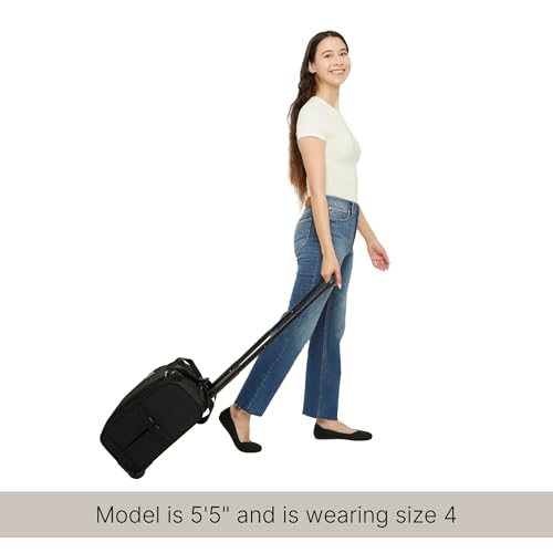 Baggallini 2 Wheel Underseater Carry-On - Lightweight Travel Weekender Luggage - color: Mulberry