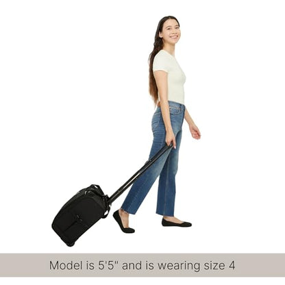 Baggallini 2 Wheel Underseater Carry-On - Lightweight Travel Weekender Luggage - color: Mulberry