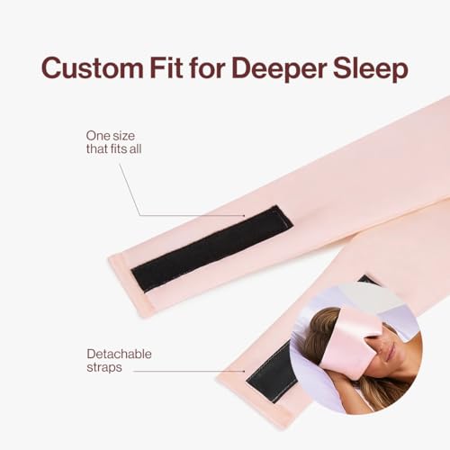 Dore & Rose Deep Sleep Mask, 100% Pure Silk Eye Mask for Sleeping - color: Pink