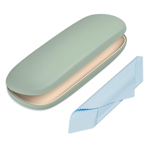 Eyeglasses Case, Hard Shell Protective Case for Glasses, Unisex for Women Men - color: Green
