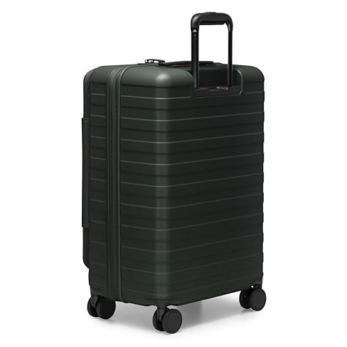 Traveler's Choice Novia Top Opening Expandable Polycarbonate Luggage with Spinner Wheels, Green, 25-Inch Medium - color: Green, size: 25-Inch Medium
