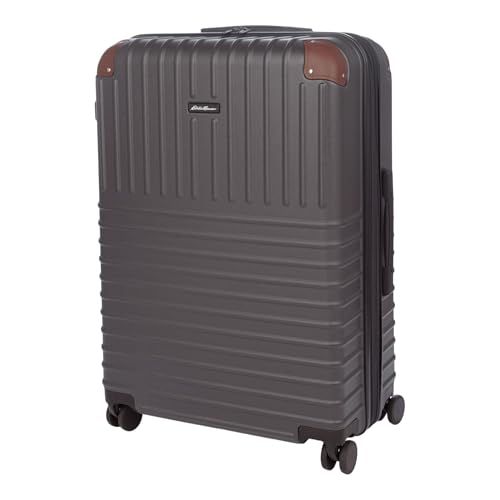 Eddie Bauer Strata Luggage | Hardside | Spinner Wheels | Expandable | Lightweight | Travel Essentials, Cinder, 30" (Check-In) - color: Cinder, size: 30" (Check-In)