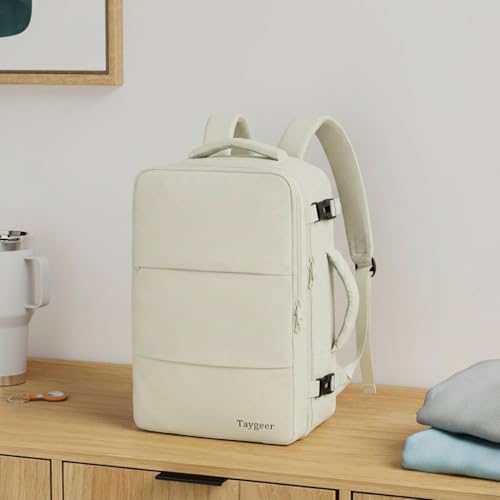 Taygeer Large Travel Backpack, 17 inch Laptop Backpack for Women - color: Creambeige, size: X-Large