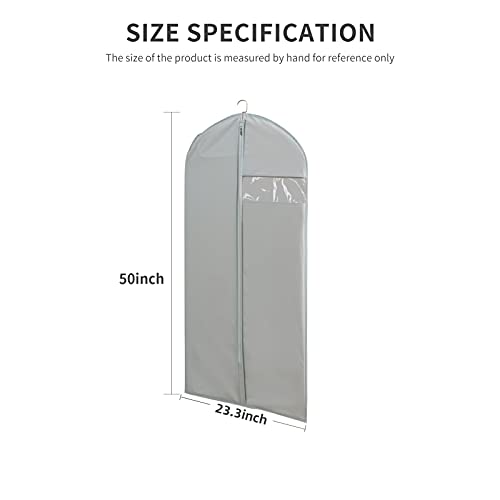 Suit Bag for Storage and Travel, 50"Garment Bags for Hanging Clothes, 4Pcs - size: Set of 4 (23.3'' X 50'')