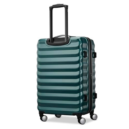 Samsonite Hard-Sided 24-Inch Lightweight Checked Medium Expandable Element Suitcase: Durable, 360° Spinner Wheels, Adjustable Telescopic Handle, TSA-Approved Lock - Bistro Green - color: Bistro Green, size: 24-Inch Checked-Medium