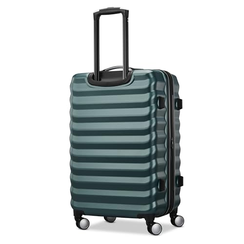 Samsonite Hard-Sided 24-Inch Lightweight Checked Medium Expandable Element Suitcase: Durable, 360° Spinner Wheels, Adjustable Telescopic Handle, TSA-Approved Lock - Bistro Green - color: Bistro Green, size: 24-Inch Checked-Medium