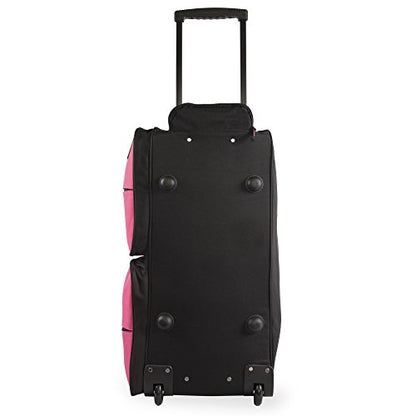 Pacific Coast Unisex 30' Large Rolling Duffel Bag, Pink,One Size - color: Pink