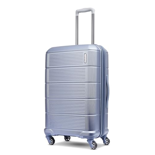 American Tourister Stratum 2.0 Expandable Hardside Luggage with Spinner Wheels, 24" SPINNER, Slate Blue - color: Slate Blue, size: 24-Inch Checked-Medium
