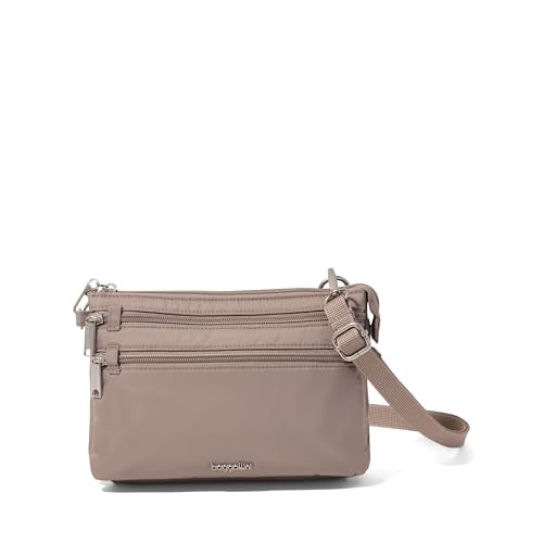 Securtex Anti-Theft Stash Crossbody - 9.25"x 6.25" Travel Safe Bag w/Locking Zippers - color: Moonrock
