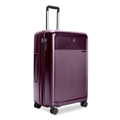 Briggs & Riley Sympatico Large 30 Inch Expandable Hardside Spinner, Plum - color: Plum, size: 30" Checked