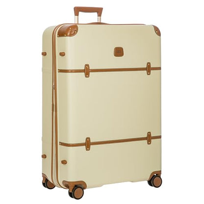Bric's Bellagio 3.0 Spinner Trunk- Luxury Hardshell Check In Luggage with Large Wheels, Telescopic Handle, Leather Detailing - Expandable Rolling Suitcase - 32", Cream - color: Cream, size: 32" Checked-Extra Large