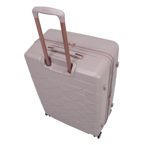 Jessica Simpson Aris 28" Expandable 8-Wheel Spinner Large Checked Luggage Suitcase, Adobe Rose - color: Adobe Rose, size: Large Checked