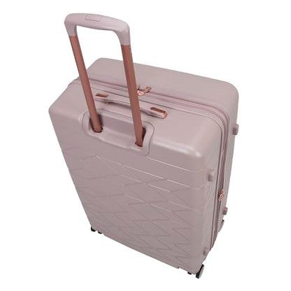 Jessica Simpson Aris 28" Expandable 8-Wheel Spinner Large Checked Luggage Suitcase, Adobe Rose - color: Adobe Rose, size: Large Checked