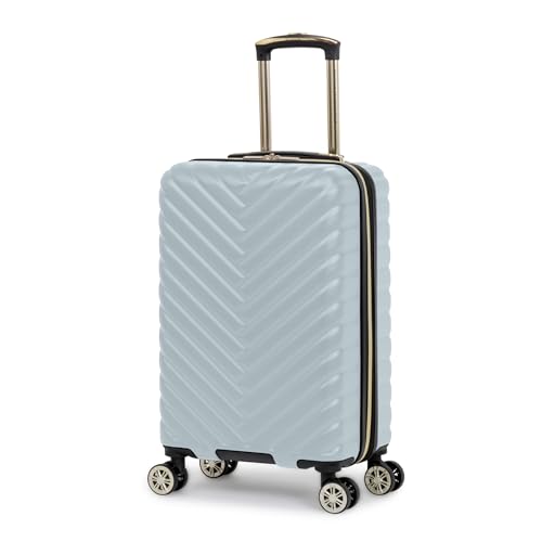 Kenneth Cole REACTION Madison Square Lightweight Hardside Chevron Expandable Spinner Luggage, Slate, 2-Piece (20" Carry On + Sophie Backpack) - color: Slate, size: 2-Piece (20" Carry On + Sophie Backpack)
