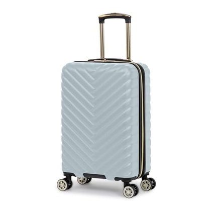 Kenneth Cole REACTION Madison Square Lightweight Hardside Chevron Expandable Spinner Luggage, Slate, 2-Piece (20" Carry On + Sophie Backpack) - color: Slate, size: 2-Piece (20" Carry On + Sophie Backpack)